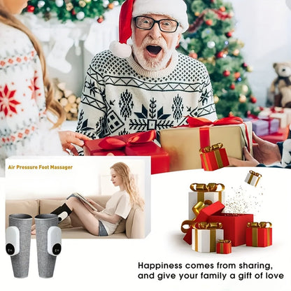 Air Compression Leg Massager – Cordless Calf & Foot Massager with 3 Intensity Levels for Legs, Thighs, Knees & Feet | Circulation Booster, Holiday Gift for Women & Men