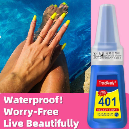 Professional Nail Glue 25g Extra Strong 30+ Days Hold for Press On Nails Acrylic Tips Fake Nail Extensions - Quick Dry Waterproof Smudge Proof Salon Quality Bond Multi-Pack Women DIY Manicure Kit