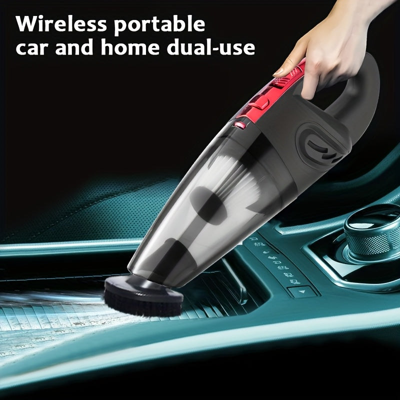 Car Vacuum Cleaner, Handheld Vacuum Cleaner with 4200PA Super Strong Suction, 1800Mah Large Capacity, Low Noise, with Five Matching Additions for Car Interior Care, Home And Pet Cleaning, Car Additions for Women Pink Girly Car Stuff Gift