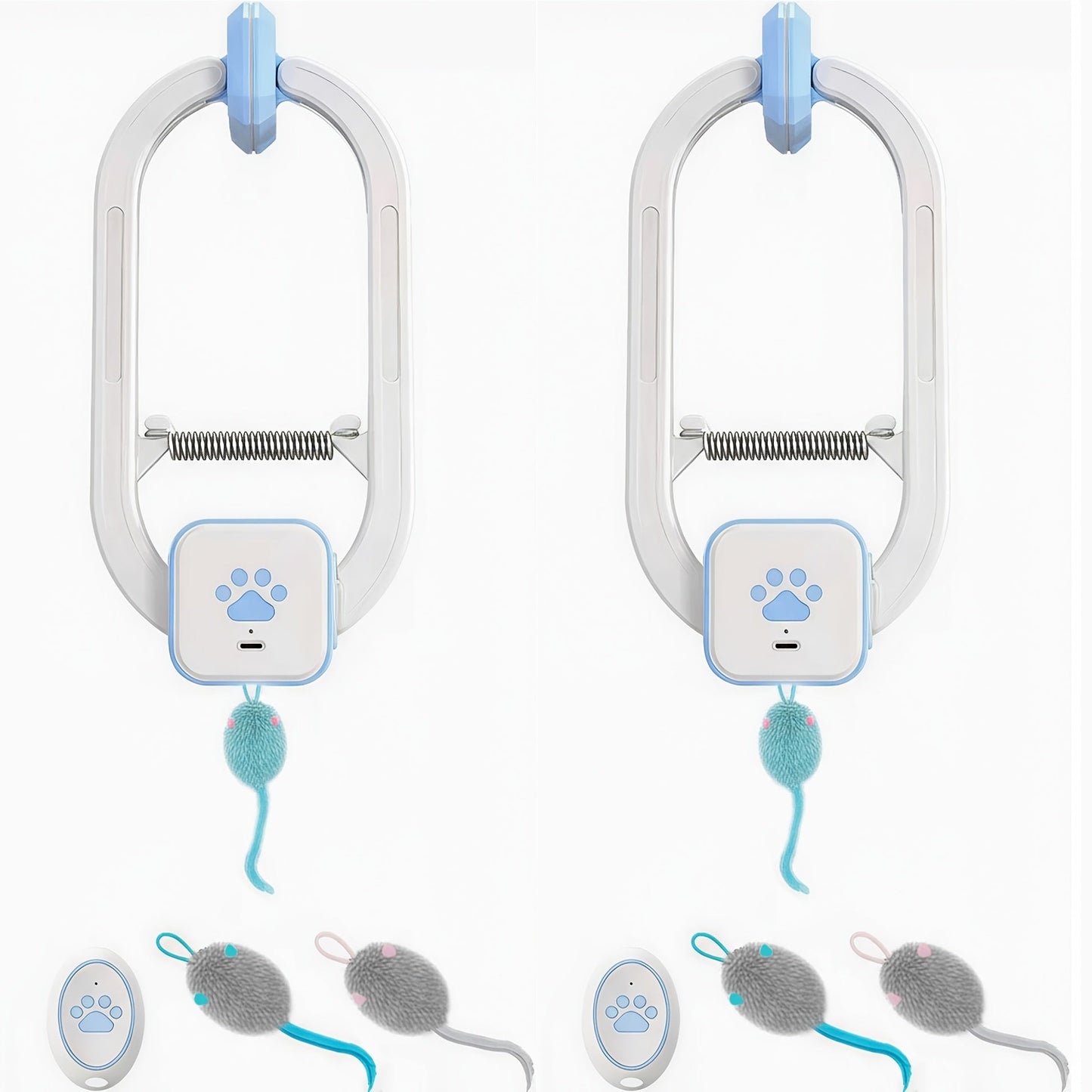 Remote Control Flying Bird Cat Toy Electric Automatic Drone with Hanging Motion Indoor Cat Enrichment Toy for Kittens Adult Cats Boredom Buster Blue 1-Pack 2-Pack