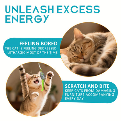 Remote Control Flying Bird Cat Toy Electric Automatic Drone with Hanging Motion Indoor Cat Enrichment Toy for Kittens Adult Cats Boredom Buster Blue 1-Pack 2-Pack