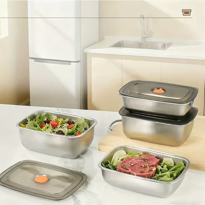 Stainless Steel Lunch Boxes, Set of 6 Large 50.72 oz Food Storage Containers with Lids – Airtight Stackable Refrigerator Storage Containers for Meal Prep, Leftovers, Kitchen and Office