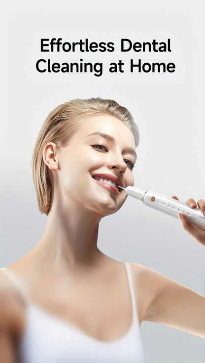 Ultrasonic Tartar Remover Electric Tooth Cleaner 5-Speed IPX6 Waterproof USB Rechargeable Dental Scaler with LED Light Mirror 2 Tips Plaque Stain Removal Tool for Home Oral Care Adults