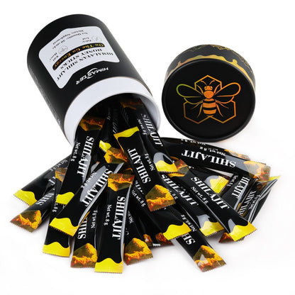 Shilajit Honey Sticks with Saffron – Himalayan Shilajit 85+ Trace Minerals & 75% Fulvic Acid for Energy, Vitality & Stamina | 30 Sticks | For Men & Women | ShopVora UK