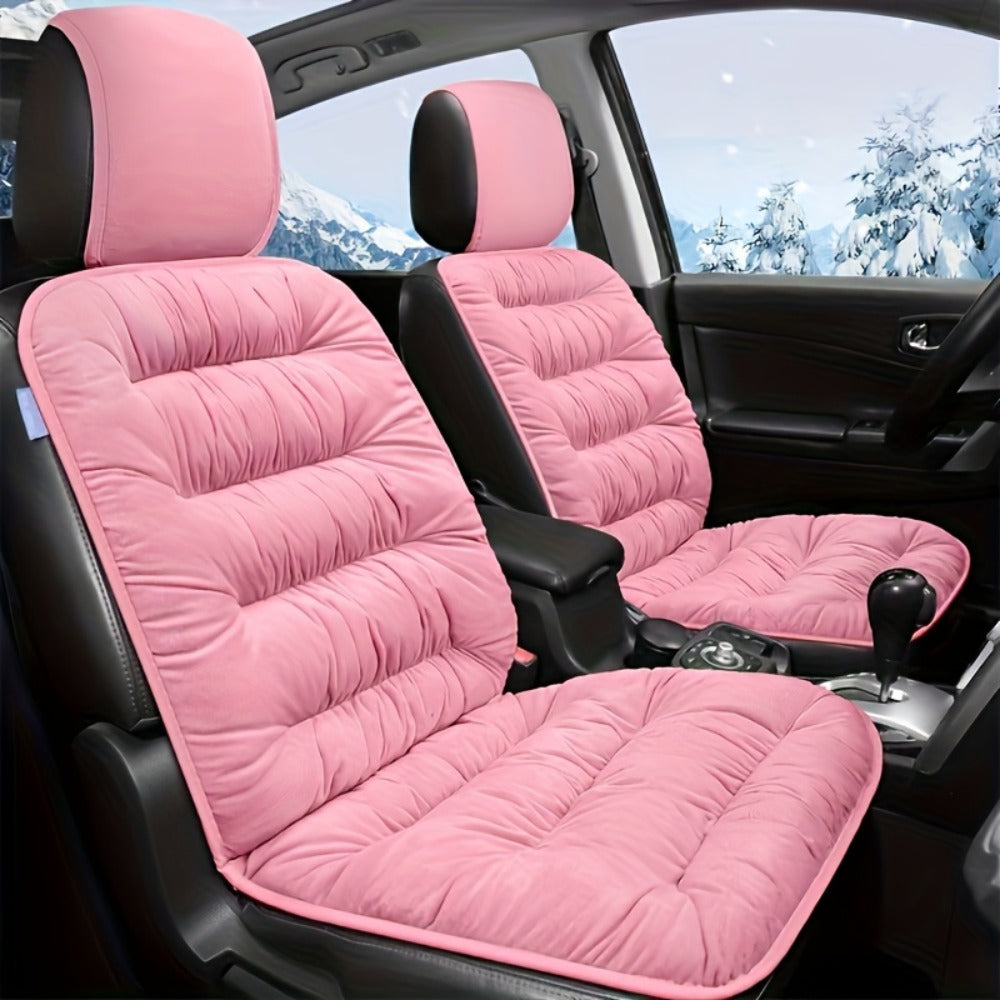 Memory Foam Car Seat Cushion with Storage Bag, Anti-Slip Rubber Bottom Driver Seat Backrest Pad, Single Seat Vest-Style Comfort Cushion for Car, Available in Red Beige Black