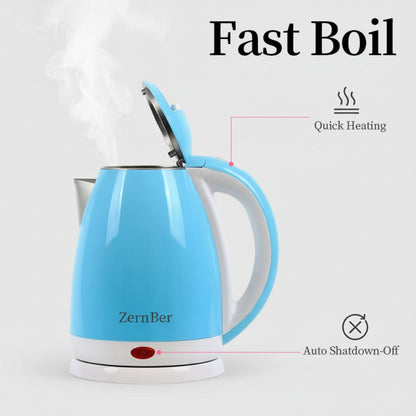 Electric Kettle 60oz 1000W with LED Indicator – Fast Boiling Hot Water Kettle with Heating Base, Auto Shut-Off & Boil-Dry Protection, Perfect for Coffee & Tea, Ideal Holiday Gift – Blue