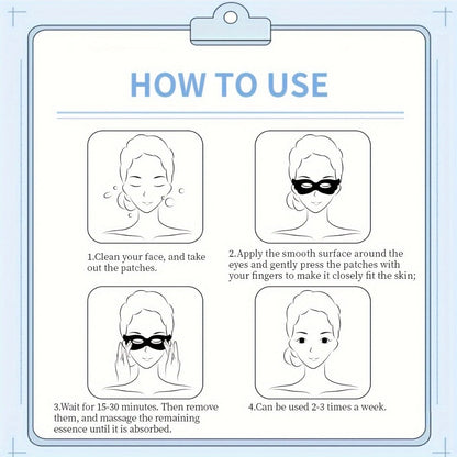 Marine Collagen & Niacinamide Eye Mask 15 Pairs 3 Boxes – Butterfly Design Moisturizing Under Eye Patches for Dark Circles Puffiness & Brightening, Hydrating Eye Skin Care Gift Set for Women