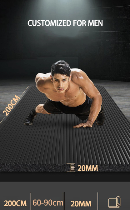 Extra Thick Yoga Mat 20mm – Extra Long 79 x 35 Inch Non-Slip Exercise Mat for Men, High-Density Cushioning for Pilates, Fitness, Stretching & Home Gym Workouts