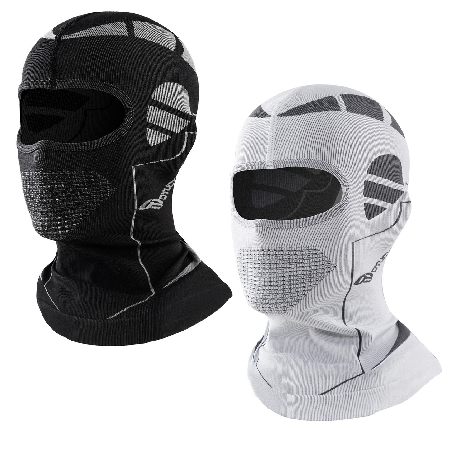 Windproof Neck Gaiter Face Mask 2 Pack – Breathable Knit Nylon Full Face Scarf Head Cover for Cycling, Skiing, Motorcycle & Outdoor Winter Sports, UV Protection Balaclava (Black)