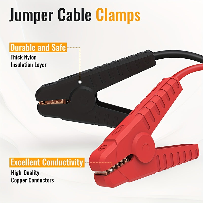 Cables with Adapter for Dewalt, Portable Battery for Dewalt Jumper Starter Automotive Booster Cables Power for Car Jump Starting Using Tool, Without Battery
