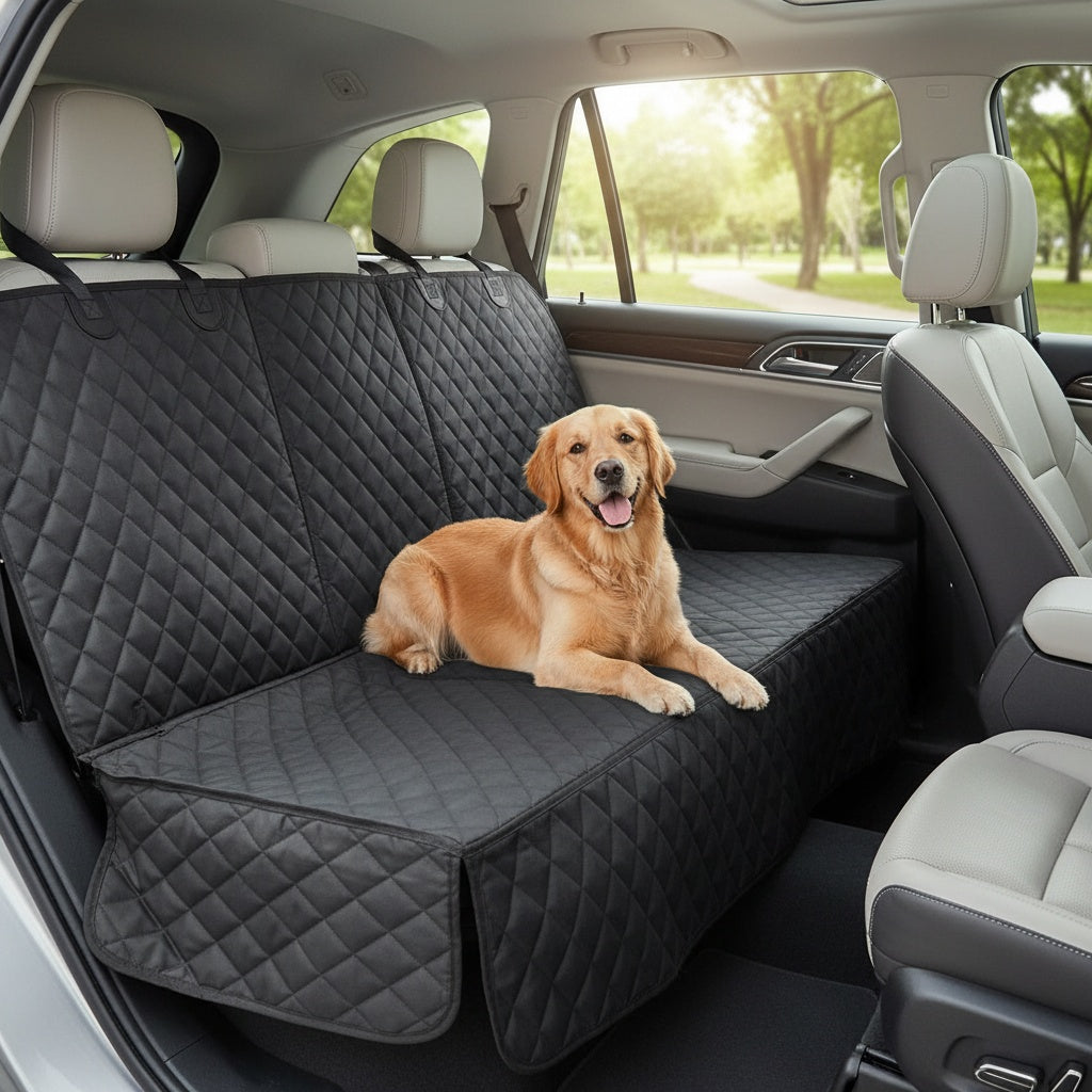 Back Seat Cover, Split Bench for Cars, Trucks, Suvs, Easy Cleanup Car Seat Protector, Compatible for Armrest, Washable, Non-Slip Rear Seat Cover