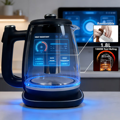 Electric Kettle 1.8L Stainless Steel – Fast Boil with Auto Shut-Off, Boil-Dry Protection, Removable Filter & 360° Swivel Base, BPA-Free Hot Water Kettle for Tea, Coffee & Baby Formula
