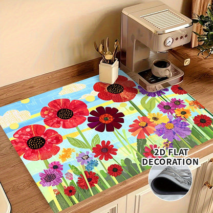 Stove Top Cover Mat Classic Tree Design | Heat-Resistant Decorative Stove Protector Pad with Branches & Leaves | Non-Stick Kitchen Cooktop Cover for Gas Stove Induction Oven
