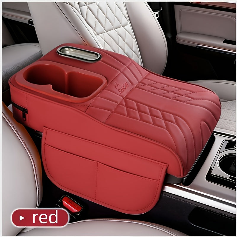 1 Car Center Console Tray with Raised Design, Tissue Box and Cup Holder, Multi-Color Options, Storage Mat, Includes a Gift Card