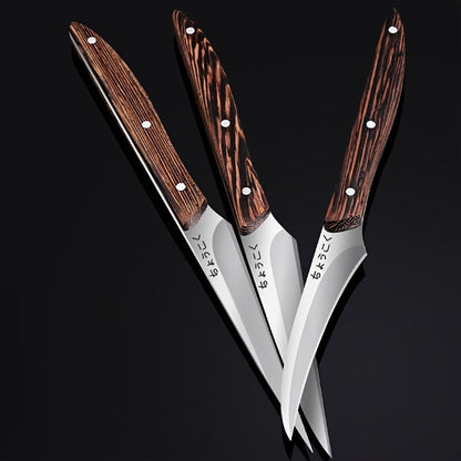 3-Piece Carving Knife Set Fixed Blade Whittling Knives – Portable Multifunctional Peeling Knife with Anti-Slip Outdoor Log Handle – Kitchen Tools Camping Gear Gifts for Dad Men