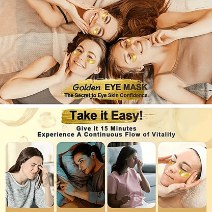 Under Eye Patches Collagen Gold 30 Pairs – Hyaluronic Acid Eye Masks Reduce Dark Circles Puffiness Fine Lines Hydrating Nourishing Spa Eye Care Gift for Women All Skin Types 1 Month Supply