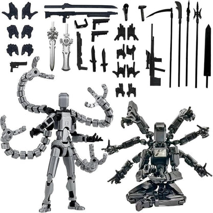 3D Printed Action Figure Set 2pcs T13 – 5.5 Inch Assembled Collectible Desktop Ornament Toy Figures for Game Enthusiasts, Shelf Decor & Gift, Multiple Color Options