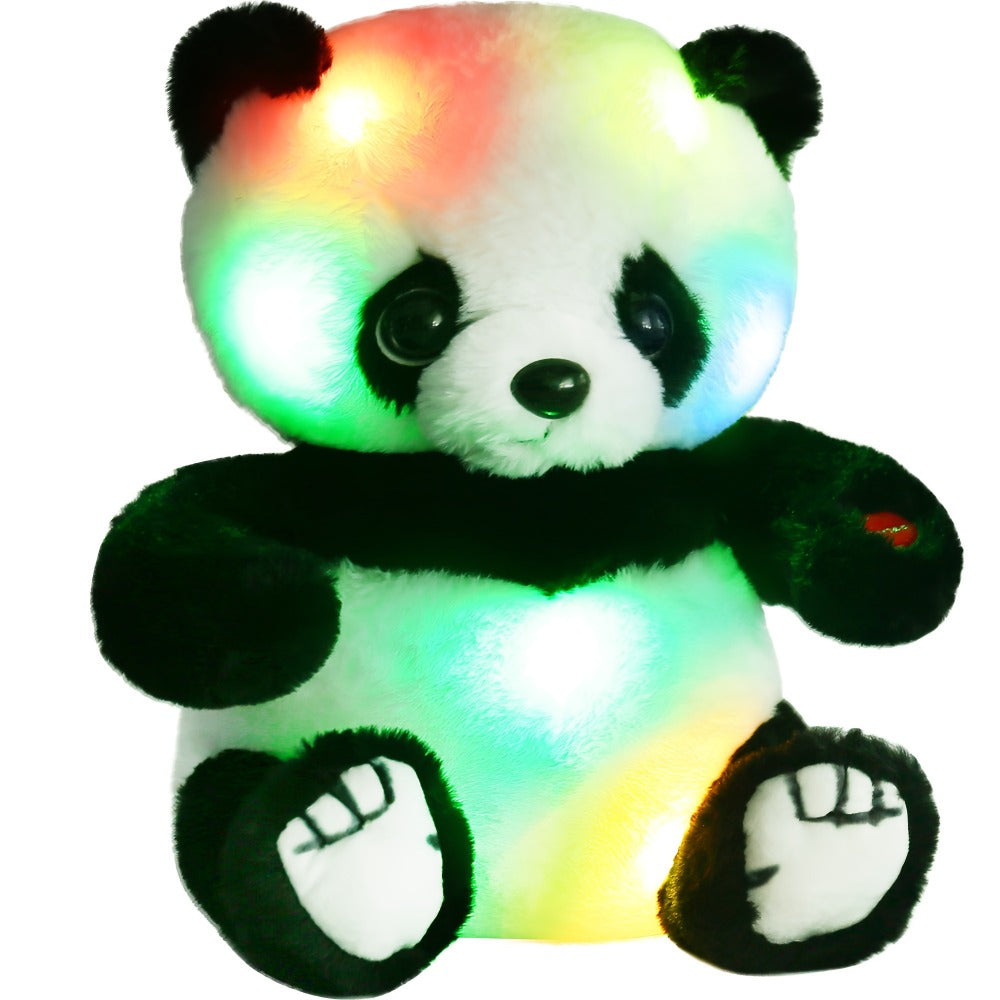 Light Up Panda Stuffed Animal Plush Toy 8 & 12 Inch with LED Glow | Cute Panda Bear Hugging Toy | Birthday Christmas Gift for Kids Boys Girls Home Decor