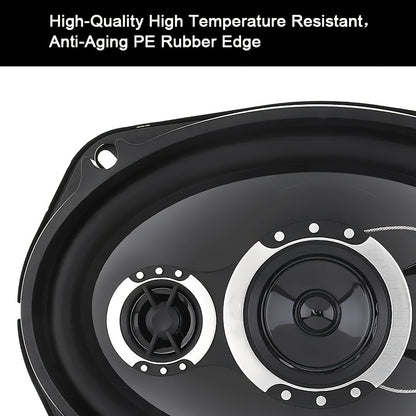 6x9 Inch Coaxial Car Speakers 1000W Max – 2-Way HiFi Full Range Stereo with Soundproof Enclosures, Bass Boost, Pure Copper Coil, Universal Fit for Car Truck Boat RV (1 Pair)