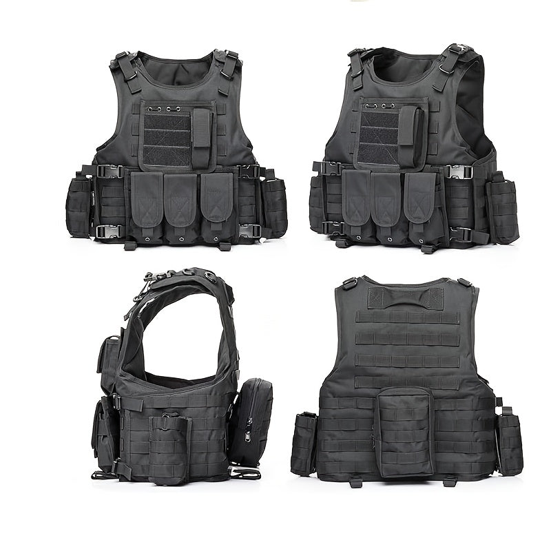 Tactical Outdoor Training Vest for Men Women – Lightweight Protective Hiking Vest with Multi-Pocket Design, Breathable & Adjustable, Ideal for Trekking Camping Hunting Fishing