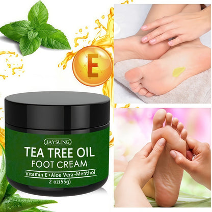 Tea Tree Oil & Coconut Oil Foot & Hand Cream 2-Pack – Deep Moisturizing for Dry Cracked Heels, Rough Hands & Calluses | Vitamin-Enriched Soothing Skin Care Formula for Women & Men