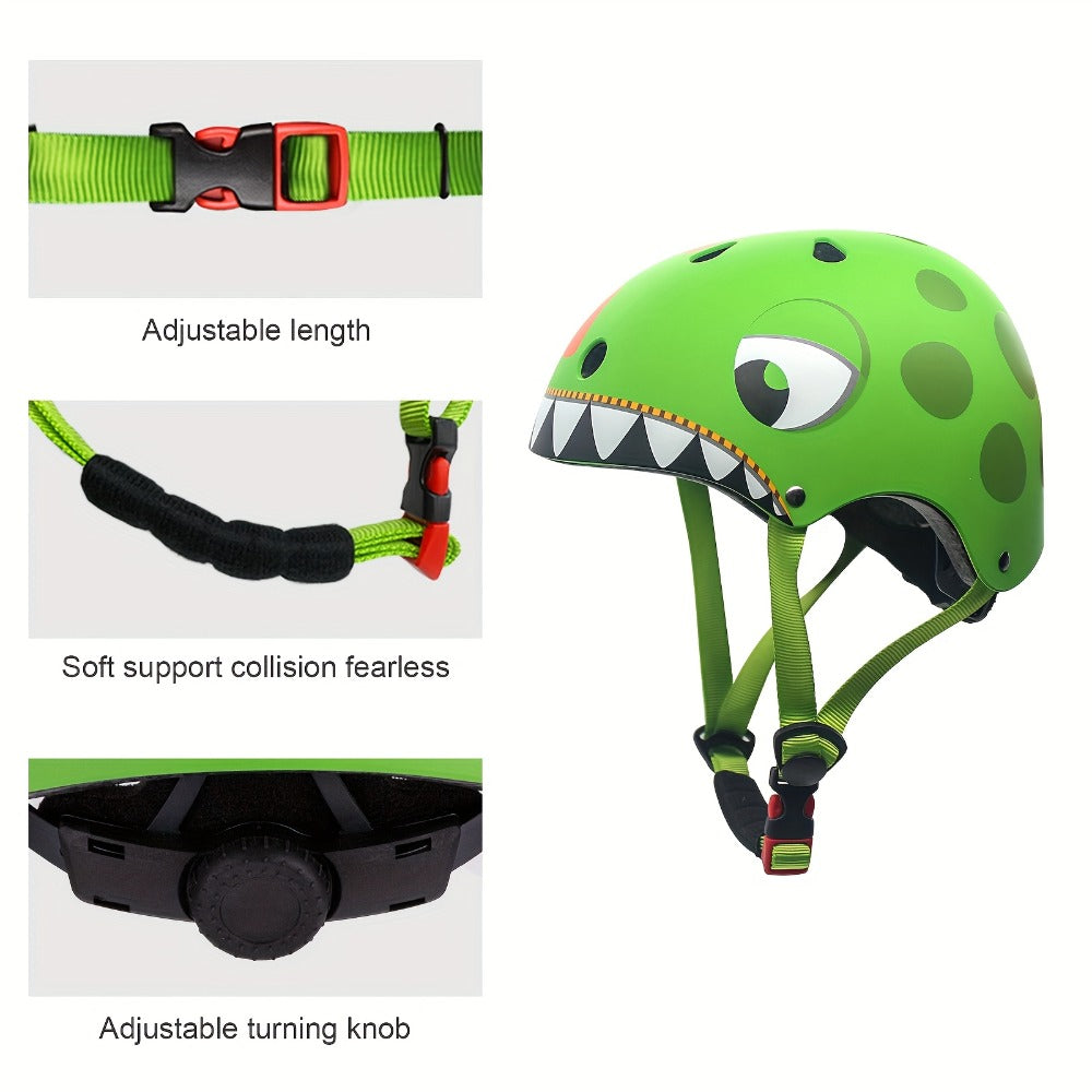 Kids Bike Helmet with Knee and Elbow Pads – Adjustable Protective Gear Set for Ages 5-14, Lightweight 350g with Ventilation, for Bike Scooter Roller | Best Safety Gift for Boys and Girls