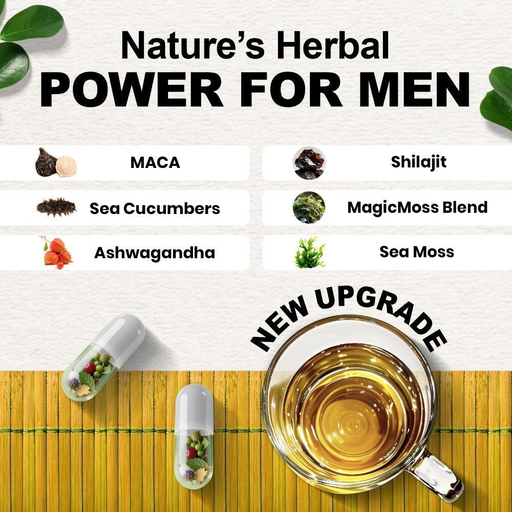 Men's Daily Fuel Supplement 2-Pack – Blue Strength 5-in-1 Formula with Maca, Ashwagandha, Tongkat Ali, Tribulus & Fenugreek | Male & Heart Health Support | 3rd Party Tested | 120 Capsules 60-Day Supply