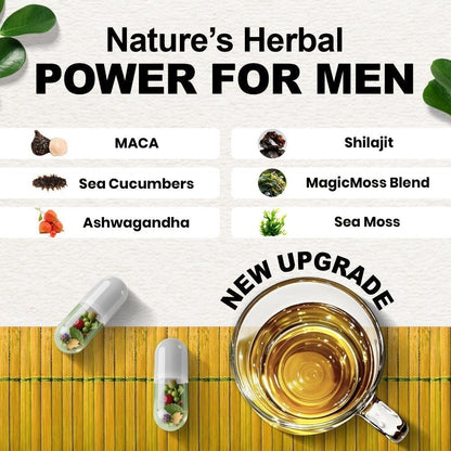 Men's Daily Fuel Supplement 2-Pack – Blue Strength 5-in-1 Formula with Maca, Ashwagandha, Tongkat Ali, Tribulus & Fenugreek | Male & Heart Health Support | 3rd Party Tested | 120 Capsules 60-Day Supply