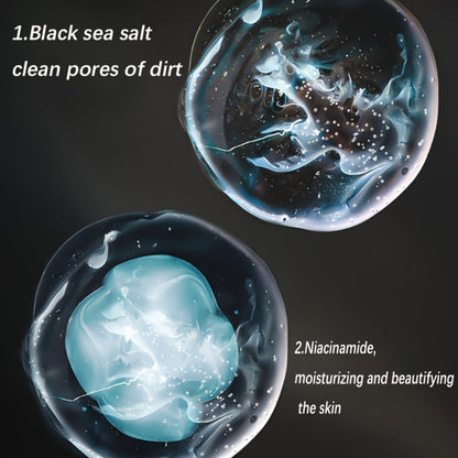 Black Sea Salt Bubble Mask with Nicotinamide, Moisturizing Foam Mud Mask Alcohol-Free for All Skin Types, Unisex Deep Cleansing Pore Purifying Face Mask – Individual Portable Packs for Travel (12/24/36 Pack)