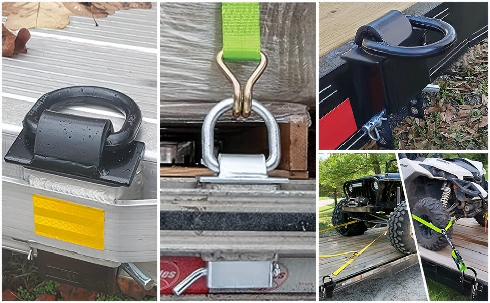 Stake Pocket D Ring Tie Down Trailer Stake Pocket Accessories Heavy Duty Breaking Load 12000lbs, Adjustable Stake Pocket Tie-Down Utility for Flatbed Trucks And Trailers