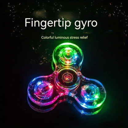 LED Spinning Top Fidget Toy 12 Pack Glow in the Dark Crystal Gyroscope with Vibrant Lights 4-Gear Colorful Spin Top for Kids Boys Girls Party Favors Birthday Christmas Gift