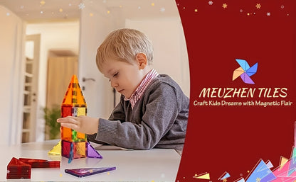 Magnetic Tiles 120pcs with 2 Toy Cars for Kids Ages 3 4 5 6 – Deluxe 3D Magnet Building Blocks Stacking Ramp Set STEM Educational Toy Creative Birthday Christmas Gift Boys Girls