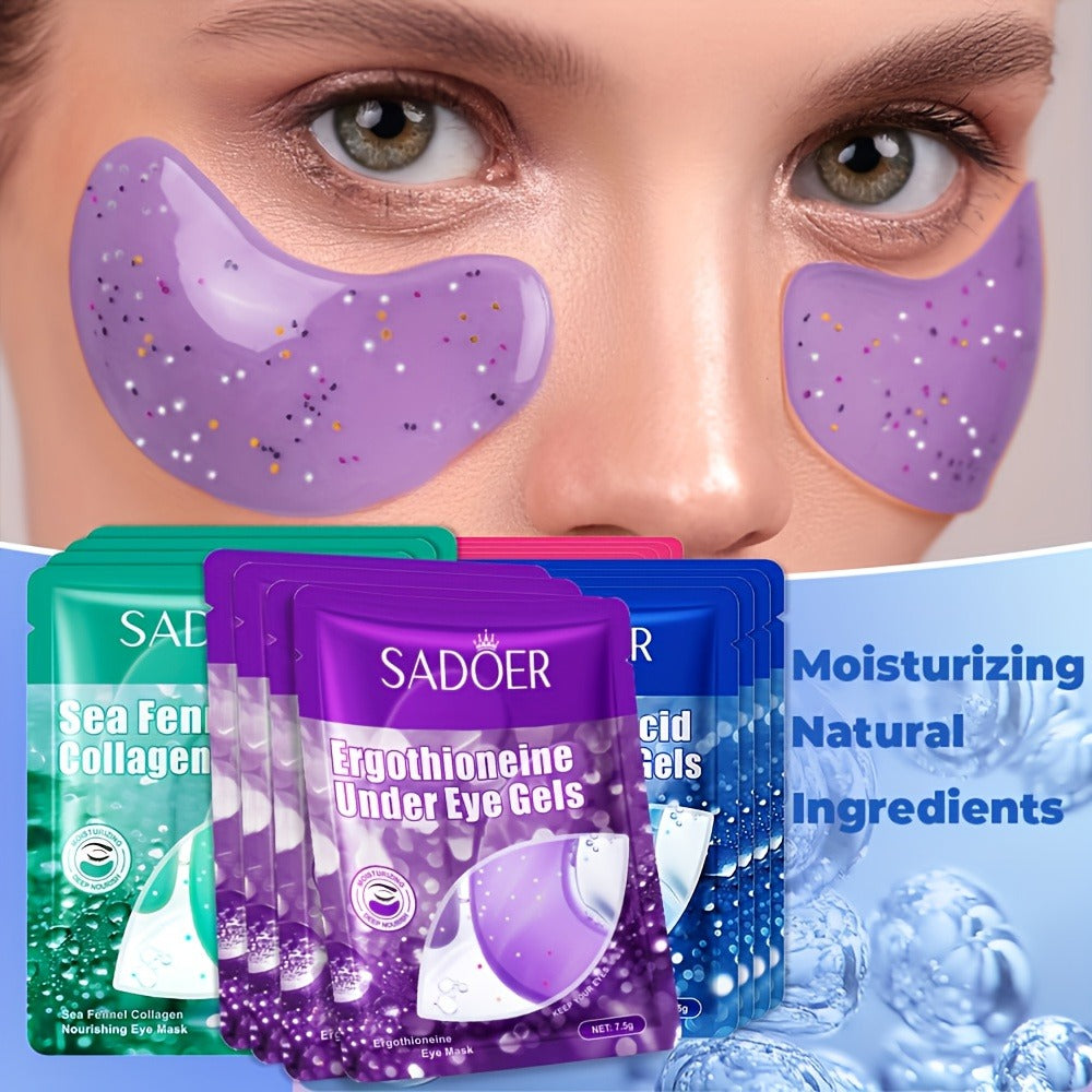 Lip & Under Eye Mask Travel Set 62 Pieces – Moisturizing Non-Greasy Lip Mask & Eye Patch Kit, Hydrating Autumn Winter Skincare for Dry Skin, Lightweight Travel Must-Have Gift for Women