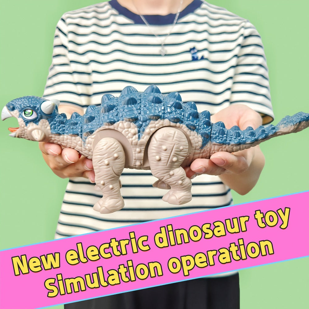 Walking Dinosaur Toy with Sound & Light – Realistic Triceratops & Dragon Dinosaur Figures for Kids | Birthday Gift for Boys & Girls Ages 3+