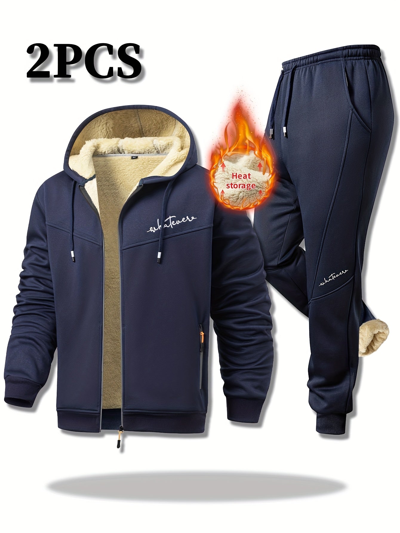 Men's Matching Outfit Set - Zip-Up Style Style 86641125