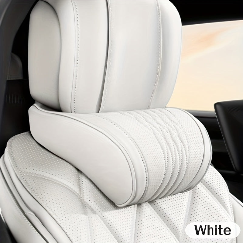 Luxurious Napa Headrest- Ultra Soft and Breathable Design, Neck Support and Form-Fitting Shape, Suitable for All Car Models, Can Be Used in Most Vehicles, Durable High-Quality Material, Suitable for Long-Distance Driving and Office Use