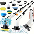 2026 New Electric Spin Scrubber, Powerful Brush for Bathroom, Bathtub, Shower, Floors, And Cars, USB Rechargeable, Dual-Speed Detachable Telescopic Handle, Comes with 8 Replaceable Brush Heads And 1 Gap Brush, Mother'S Day Gift