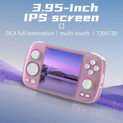 Anbernic RG Cube Retro Handheld Game Console Android 13 Square 3.95" IPS 720×720 Hall Effect Joysticks RGB DP Output 8GB RAM 128GB 5200mAh Battery Drift-Free Portable Emulator for Kids Teens Adults