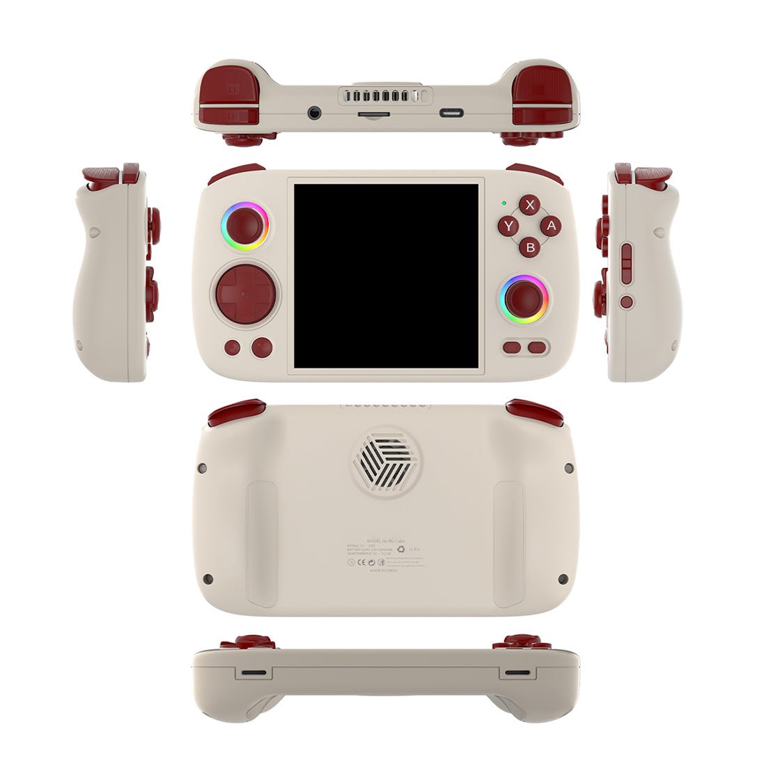 Anbernic RG Cube Retro Handheld Game Console Android 13 Square 3.95" IPS 720×720 Hall Effect Joysticks RGB DP Output 8GB RAM 128GB 5200mAh Battery Drift-Free Portable Emulator for Kids Teens Adults