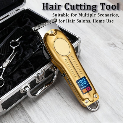 Cordless Hair Clipper Set for Men & Women — Professional Wireless Barber Clippers with T-Blade Trimmer, LED Screen, Adjustable Taper Lever, Rechargeable USB, Steel Blades, Home & Travel Grooming Kit
