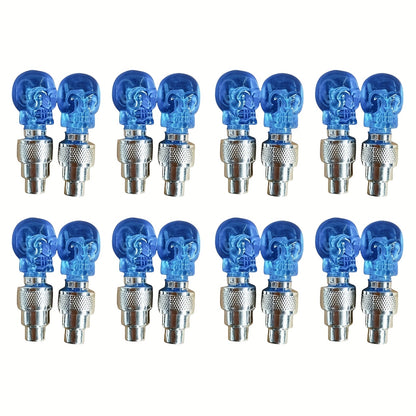 LED Breathing Light Tire Valve Caps – Running Horse & Wind Fire Wheel Light Effect for Car & Motorcycle Wheels