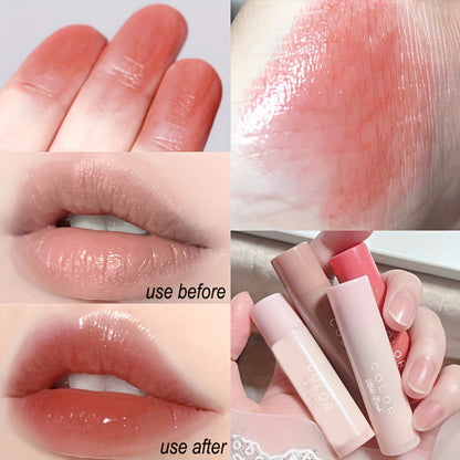 Glossy Hydrating Lipstick Set 3 Pack for Women – Long-Lasting Moisturizing Nourishing Formula, Brightening Lip Liner Effect, Buildable Color All Skin Tones, Beauty Gift for Girls