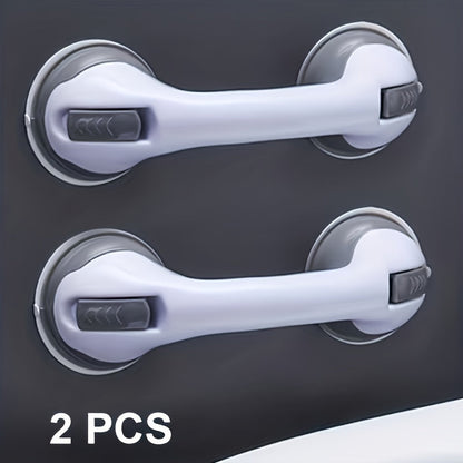 Grab Bars for Bathroom 2pcs Suction Cup No Drill Shower Handle for Elderly Adjustable Height Non-Slip Safety Rail Toilet Fall Prevention Handrail Easy Install