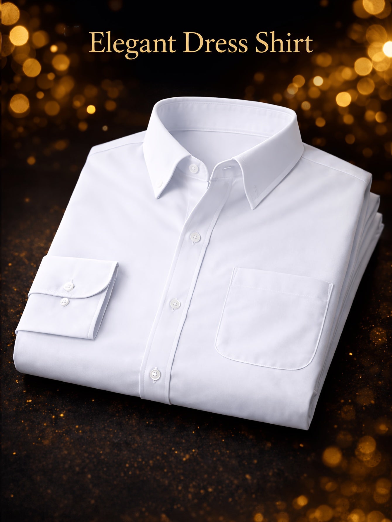 Men's Solid Long Sleeve Casual Shirt - Wrinkle Resistant