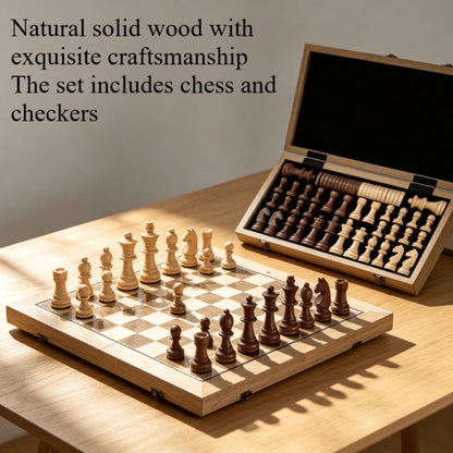 Folding Chess Set 33 Pieces with Board & Gift Box – Travel Portable Strategy Game for Kids Adults Beginners, Classic Tabletop Game for Family Game Night