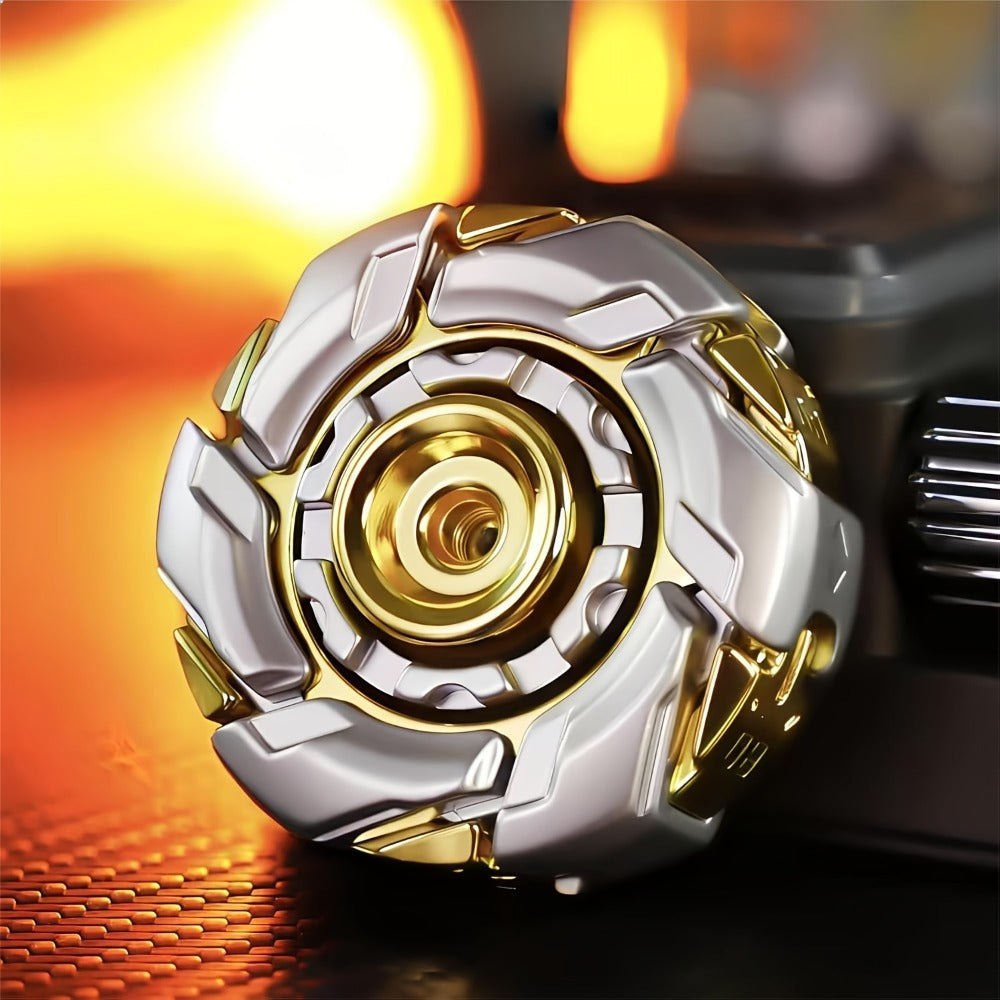 Metal Fidget Spinner Toy for Adults & Teens – Customizable Stress Relief Spinner with Hex Key, Screws & Metal Tube, Cool Decompression Anxiety Relief Tool, Black Gold Silver Dazzling Colors