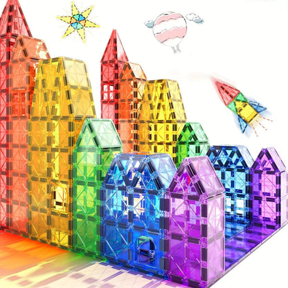 Animal Village Magnetic Building Blocks 102pcs for Kids Ages 3 4 5 6 – STEM Shape Sorting Color Recognition Toy Animal House Village Shapes Preschool Educational Gift Boys Girls Birthday Christmas
