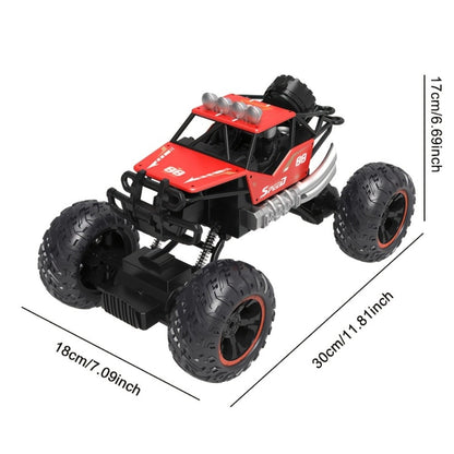 High Speed RC Off-Road Truck for Boys 6 8 10 – Large 4WD All-Terrain Remote Control Car USB Rechargeable Battery 2.4GHz Racing Vehicle Birthday Christmas Gift Kids Black Red