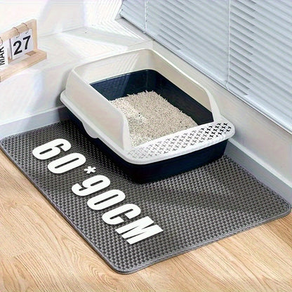 Cat Litter Trapper Mat Honeycomb Double Layer - Non-Slip Waterproof Machine Washable Litter Mat, Soft on Paws, Controls Tracking, 3 Sizes & 3 Colors for Indoor Cats