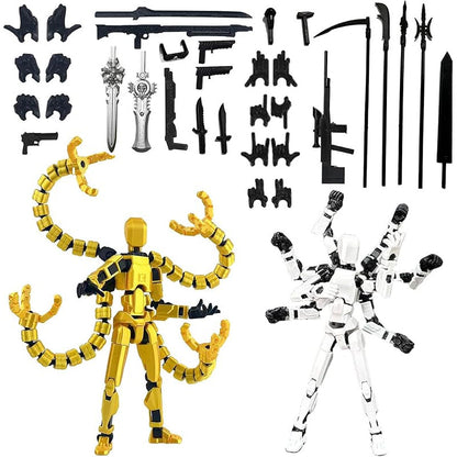 3D Printed Action Figure Set 2pcs T13 – 5.5 Inch Assembled Collectible Desktop Ornament Toy Figures for Game Enthusiasts, Shelf Decor & Gift, Multiple Color Options